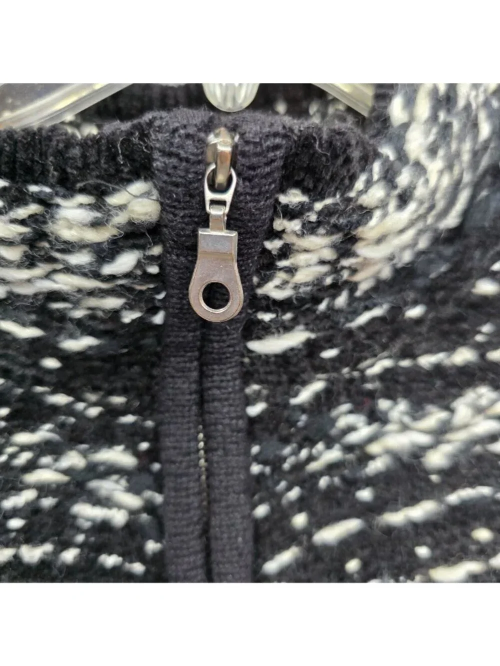 Vintage Koret Marled Wool Sweater M Black Deadstock Whimsygoth Preppy Outdoor